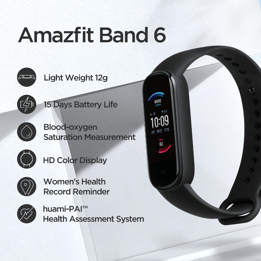 Раскрыты подробные характеристики смарт-браслета Amazfit Band 6