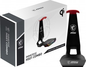 MSI представила подставку для гарнитуры Immerse HS01 Combo с беспроводной зарядкой Qi