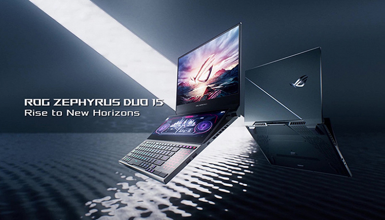 Представлен ноутбук Asus ROG Zephyrus Duo 15 с двумя дисплеями