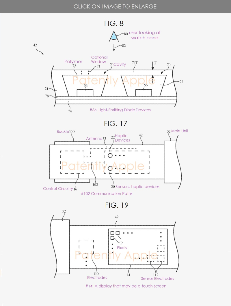 Apple запатентовала смарт-браслет с электронной составляющей в ремешке