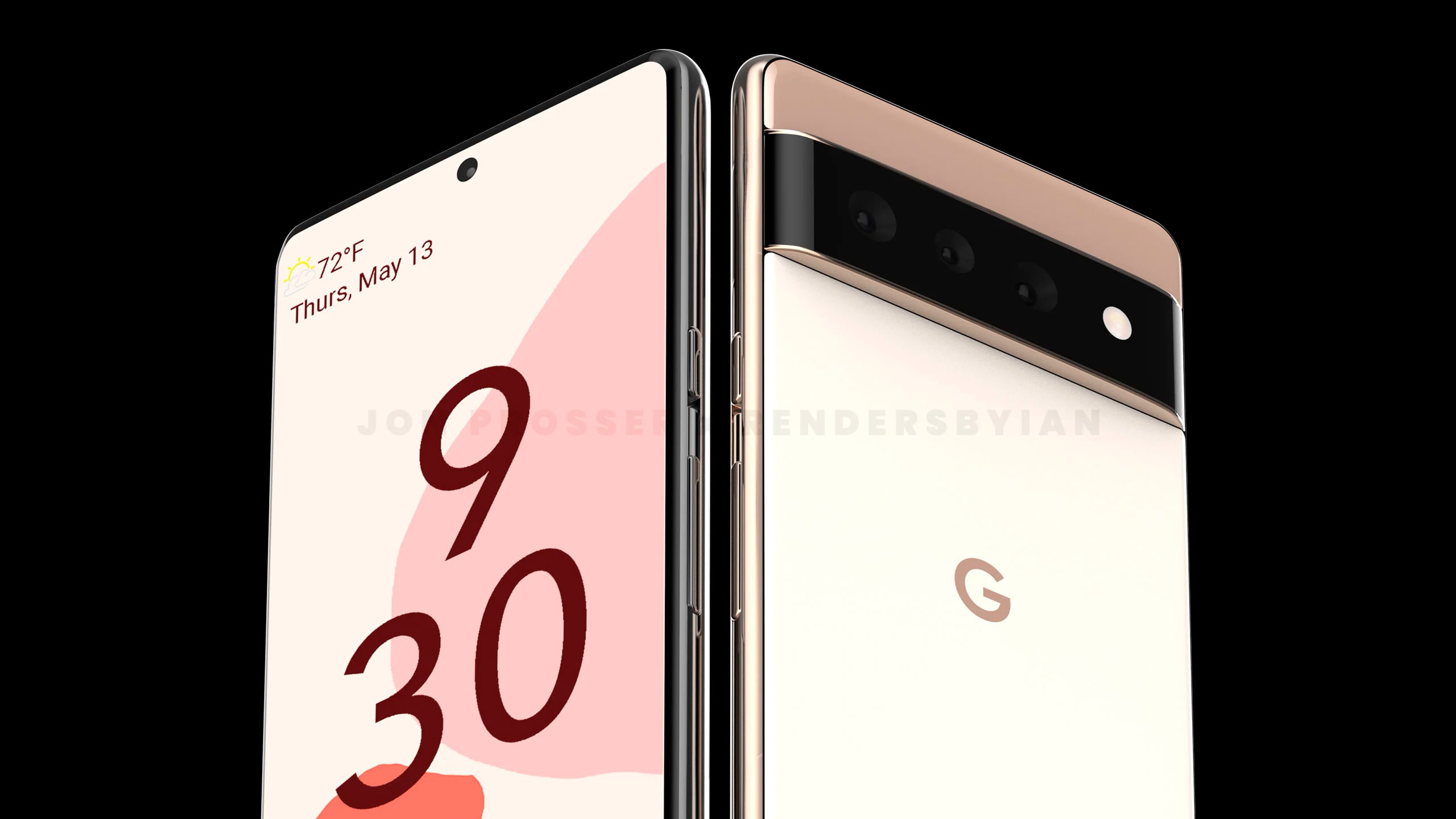 Опубликованы рендеры смартфонов Google Pixel 6 и Pixel 6 Pro