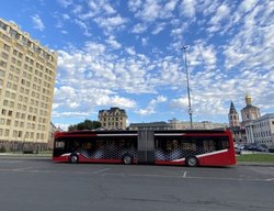 В Саратове презентовали новый двухсекционный электробус