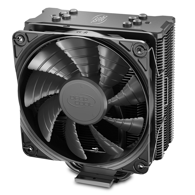 Кулер Deepcool Gammaxx GTE V2 Black оснащён четырьмя тепловыми трубками Direct-Touch