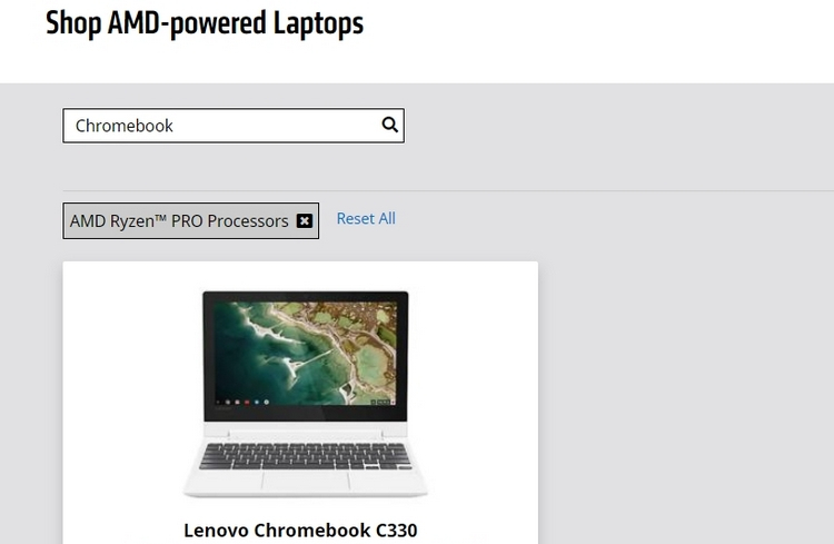 AMD раскрыла подготовку хромбука Lenovo на процессоре Ryzen Pro
