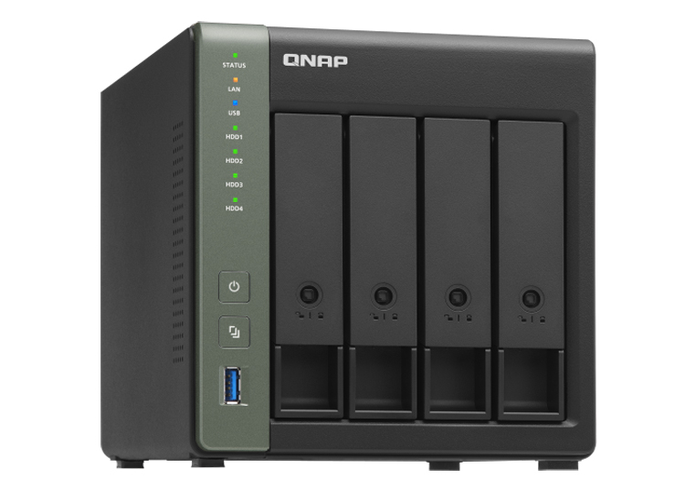 NAS-хранилище QNAP TS-431KX допускает установку четырёх накопителей