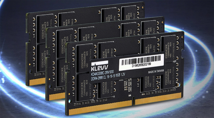 Новые модули памяти KLEVV DDR4 для ноутбуков работают на частоте 2666 МГц