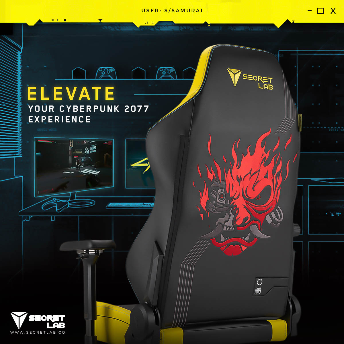 Только для самураев: Secretlab выпустила игровые кресла Cyberpunk 2077 Edition