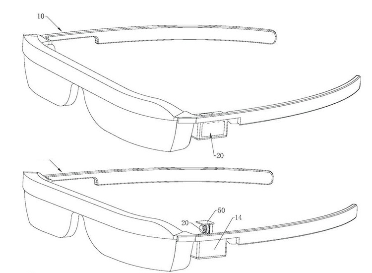 Huawei изобрела AR-очки с выдвижной поворотной камерой