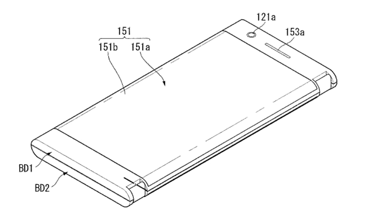 LG придумала раскладной смартфон-книжку с двумя загнутыми экранами