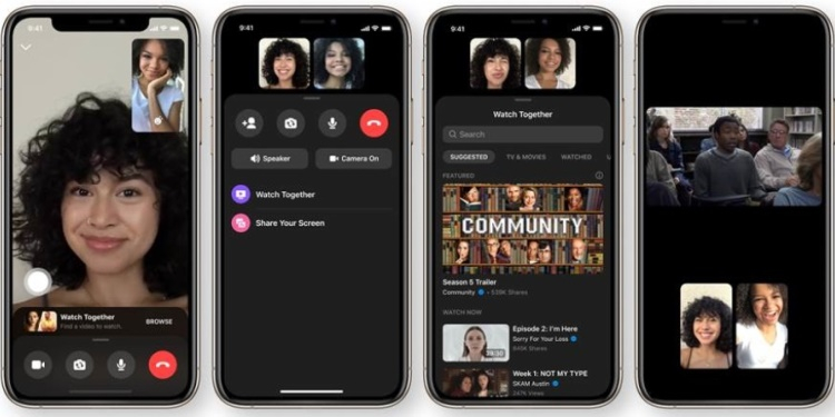 В Facebook Messenger появилась функция совместного просмотра роликов во время видеозвонков