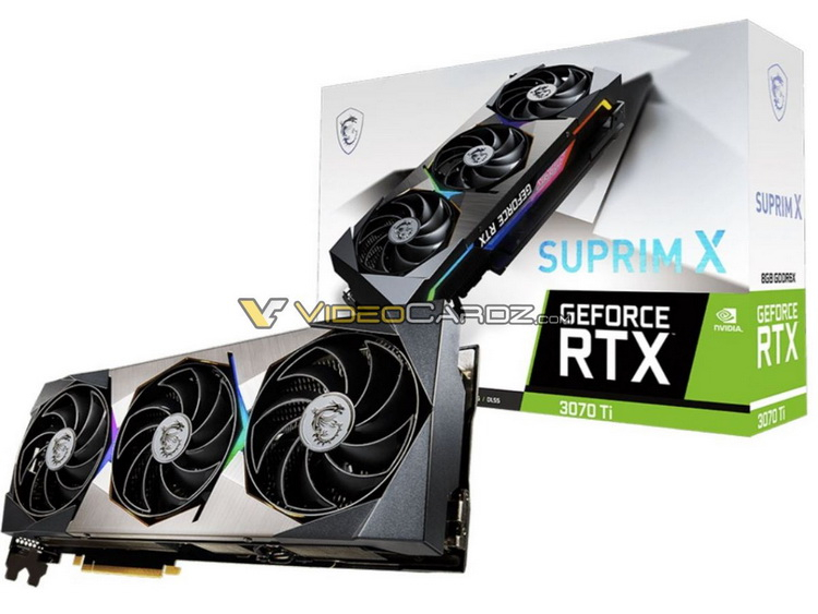 Видеокарты MSI GeForce RTX 3070 Ti SUPRIM X и Ventus 3X показались на изображениях