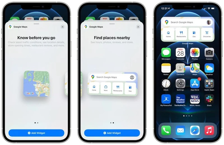 Google Карты для iOS получили поддержку виджетов
