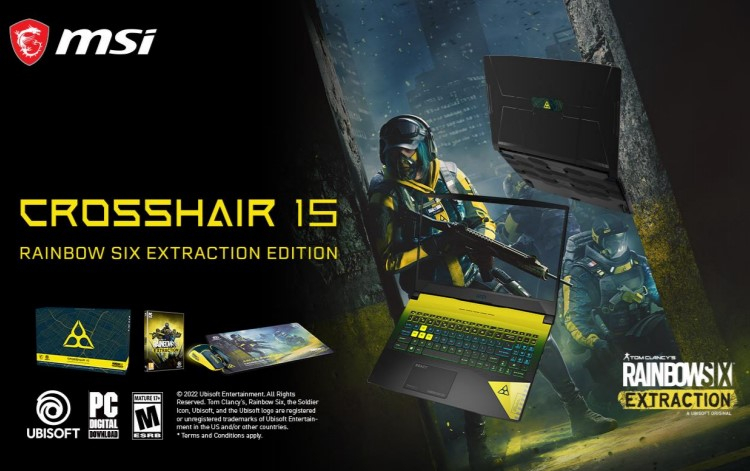 MSI обновила игровые ноутбуки Crosshair и представила эксклюзивный Crosshair 15 Rainbow Six Extraction Edition