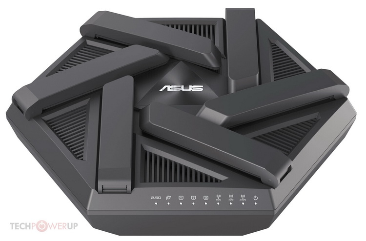 ASUS показала роутер RT-AXE7800 с шестью антеннами, Wi-Fi 6E и скоростью до 7800 Мбит/с