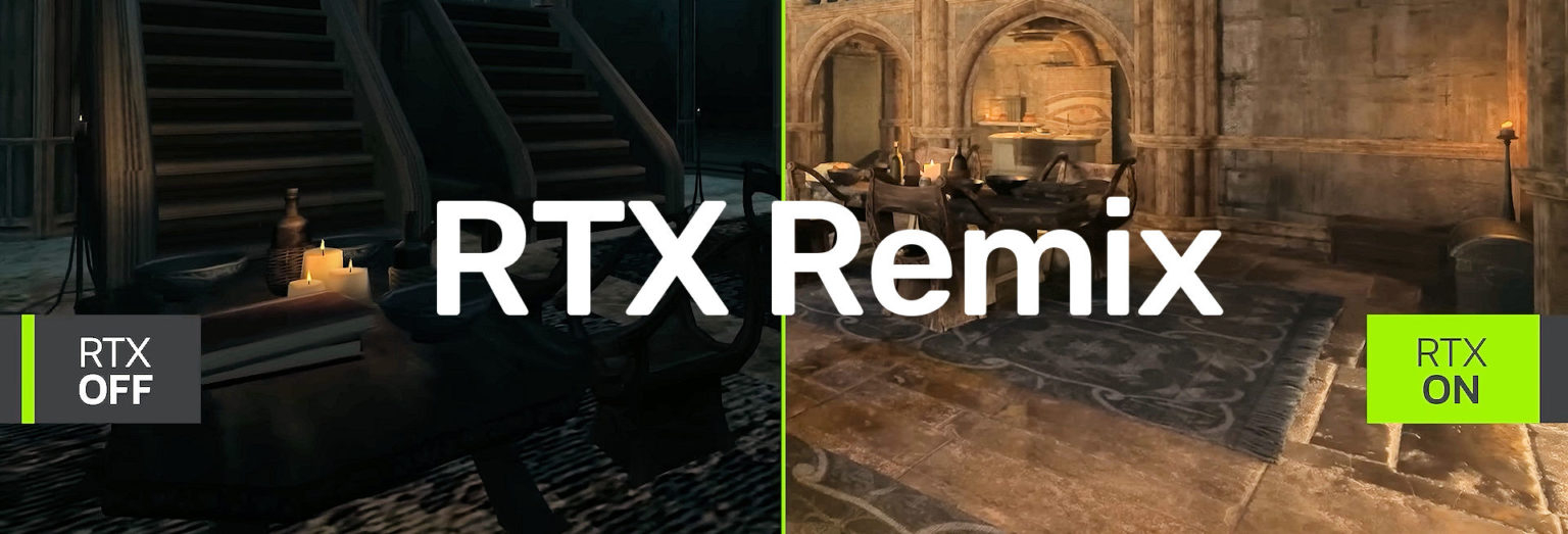 NVIDIA выпустила первое обновление RTX Remix, которое позволит использовать в играх с DirectX 9 технологии NVIDIA DLSS и RTX