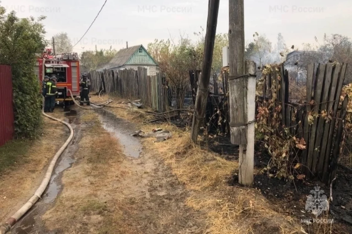 Сотрудники МЧС спасли от огня садовое товарищество в Брянске