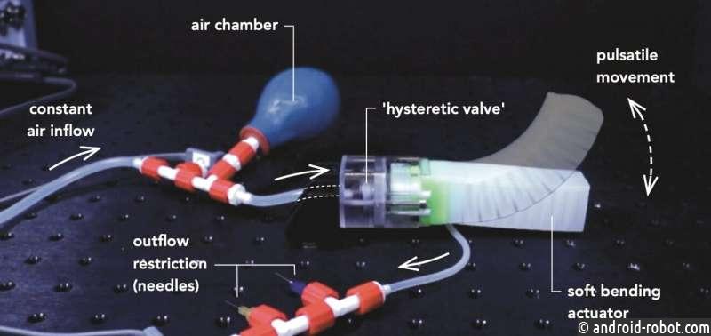 Мягкие роботы реагируют на окружающую среду без необходимости компьютерного управления