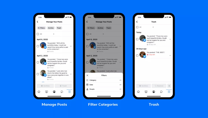 Facebook разрешил удалять старые публикации 'оптом'