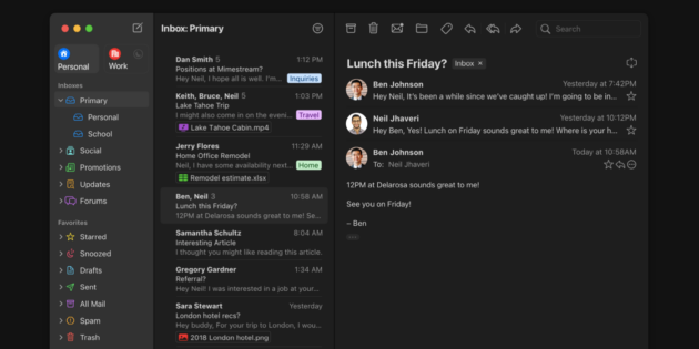Состоялся релиз Mimestream — клиента Gmail для macOS от выходца из Apple