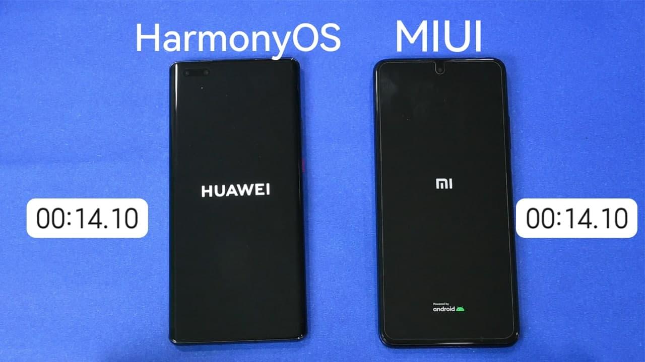 Harmony OS 2.0 сравнили с MIUI 12.5 по скорости загрузки