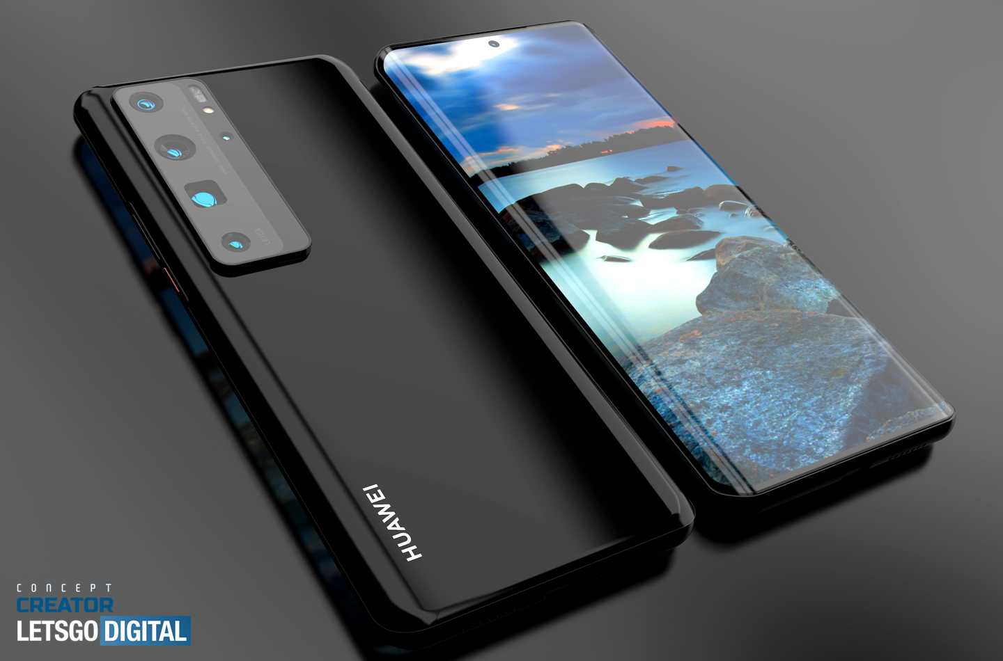 Huawei P50 Pro на рендерах: экран без двойной фронталки, закругленные края и несколько дизайнов основной камеры