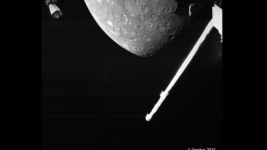 Зонд BepiColombo прислал фотографию Меркурия с близкого расстояния