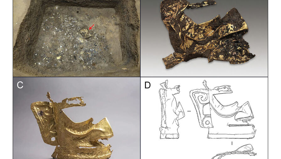 Antiquity: в китайском кургане Саньсиндуй нашли золотые маски и украшения