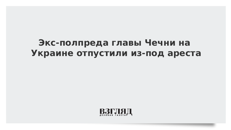 Экс-полпреда главы Чечни на Украине отпустили из-под ареста