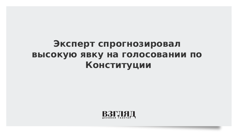 Эксперт спрогнозировал высокую явку на голосовании по Конституции