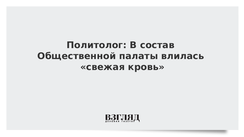 Политолог: В состав Общественной палаты влилась «свежая кровь»