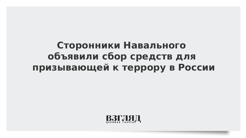 Сторонники Навального объявили сбор средств для активистки, призывающей к террору в России