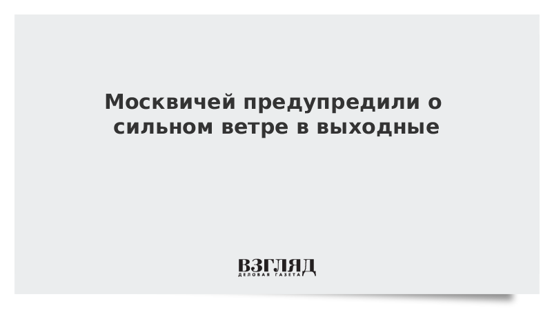 Москвичей предупредили о сильном ветре в выходные