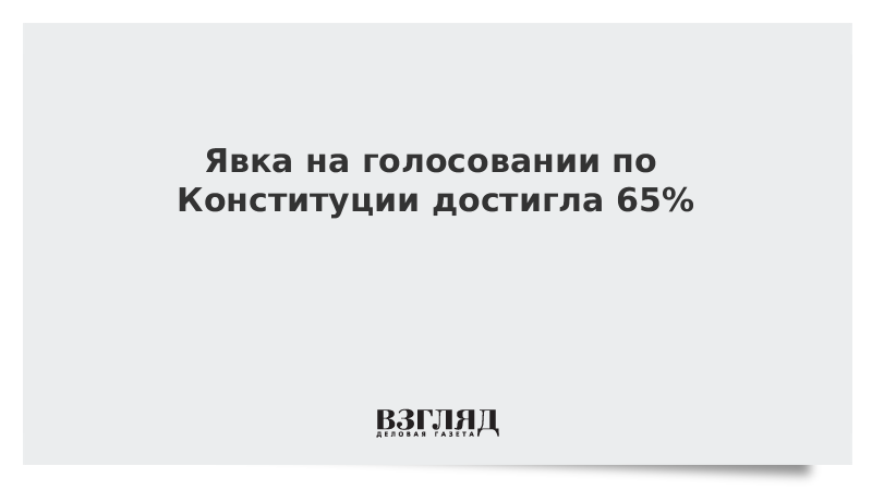 Явка на голосовании по Конституции достигла 65%