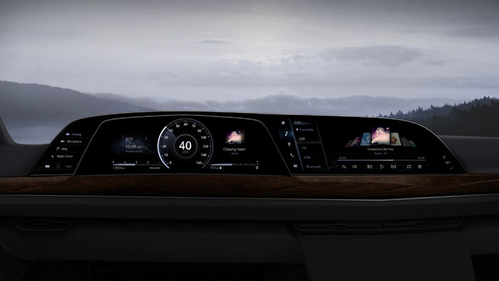 Панель приборов на основе LG P-OLED дебютирует в новой модели Cadillac Escalade