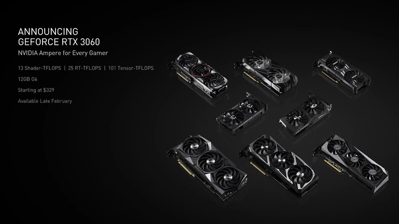 Видеокарта GeForce RTX 3060 представлена официально