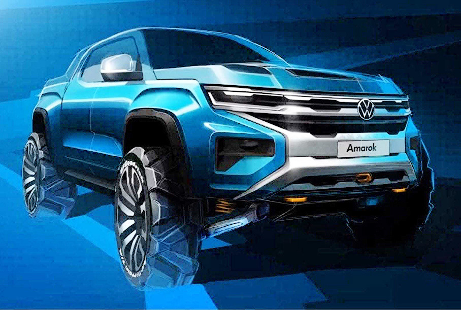 Появилось первое изображение нового Volkswagen Amarok