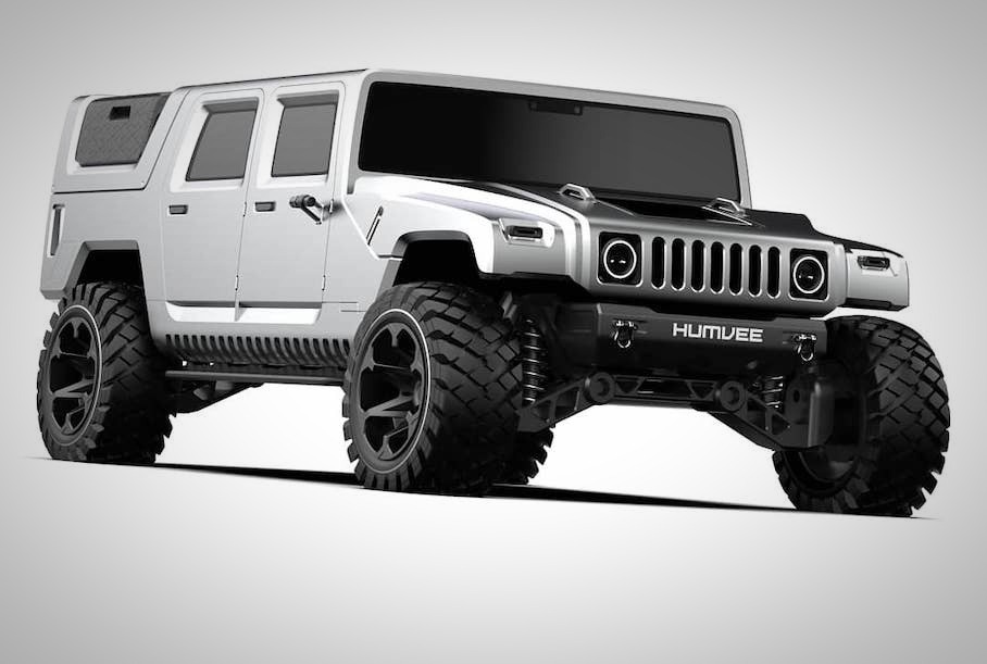 Посмотрите, как бы мог выглядеть электрический Hummer H1