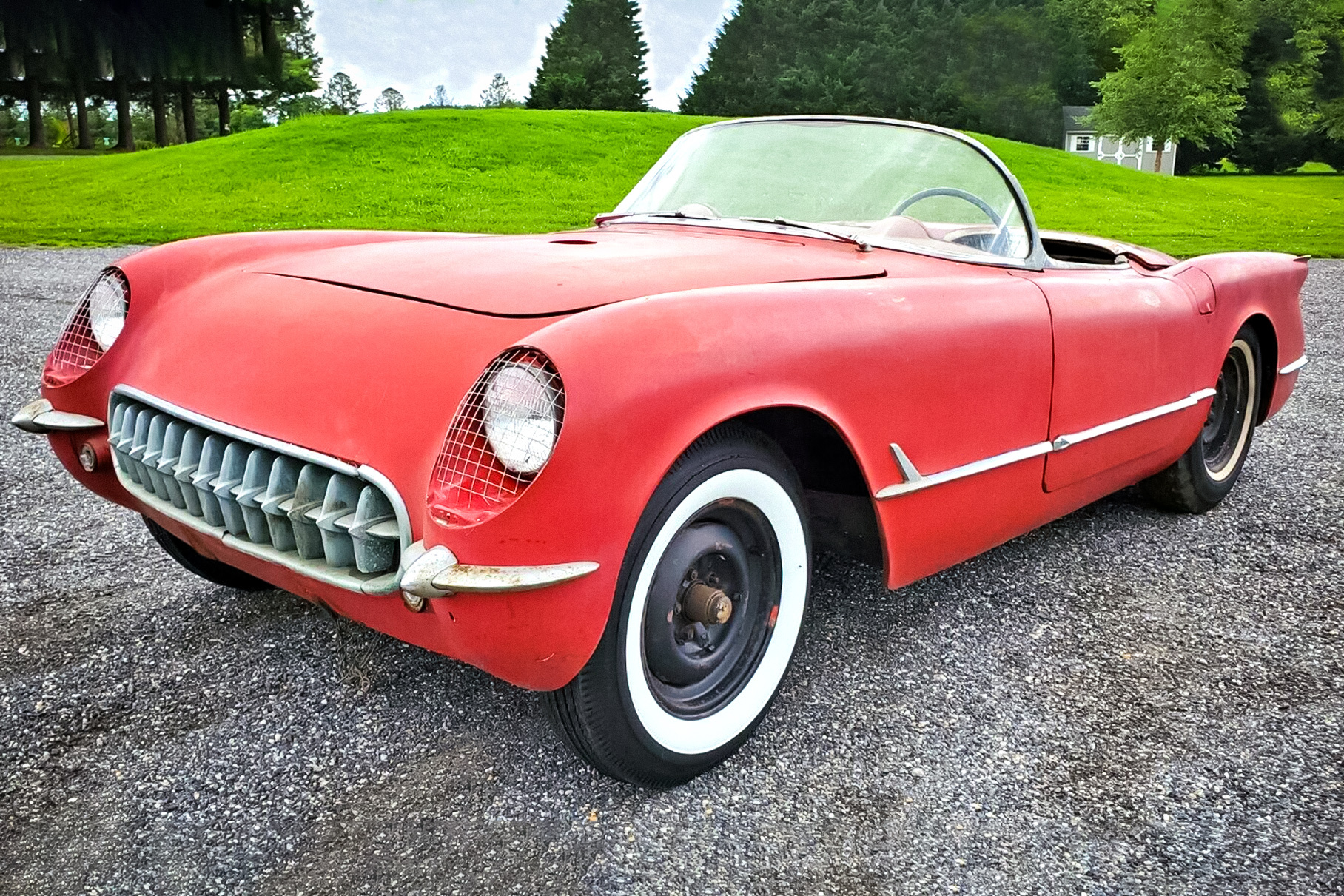 Посмотрите на Chevrolet Corvette, простоявший в амбаре 50 лет