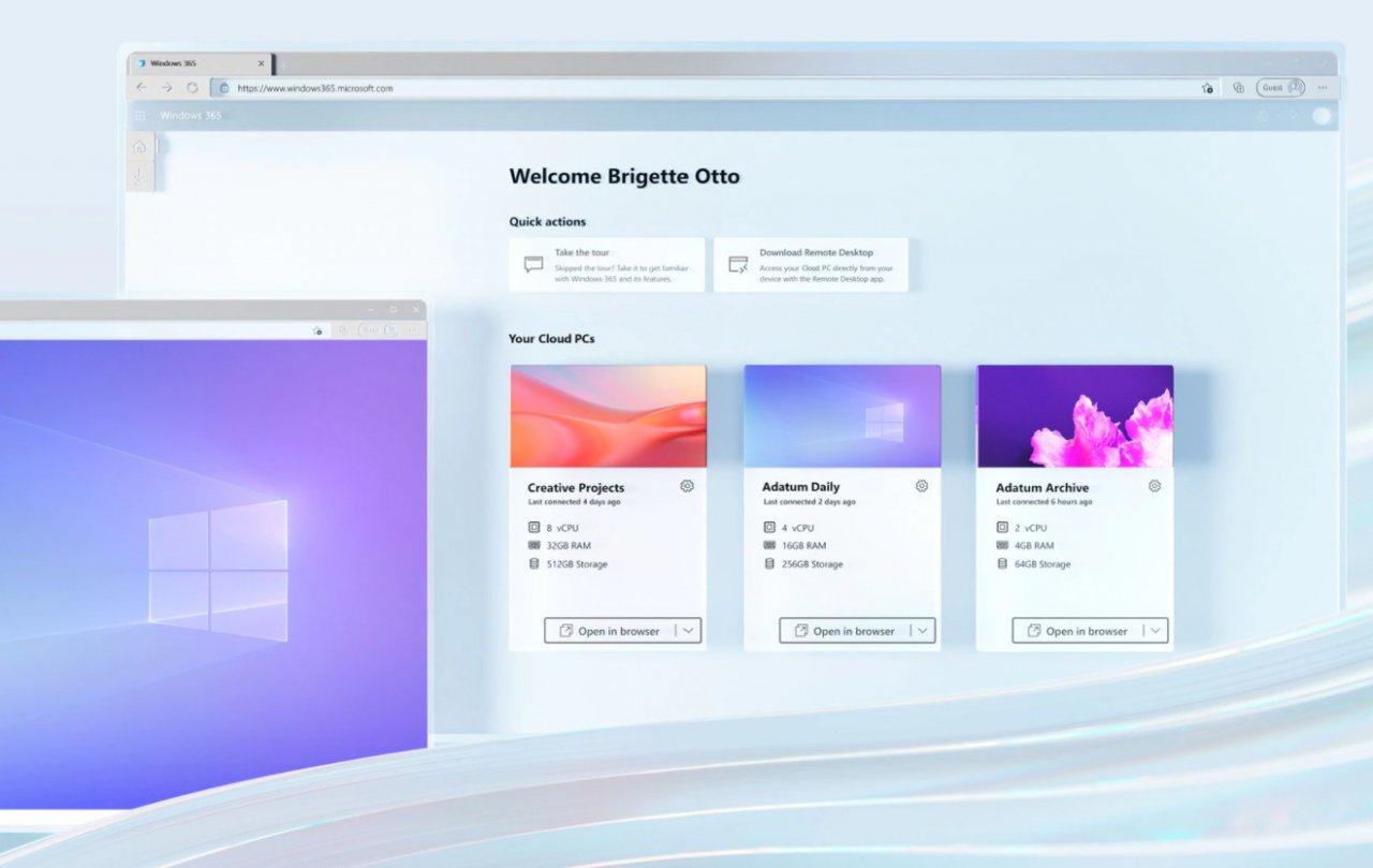Microsoft анонсировала облачный сервис Windows 365