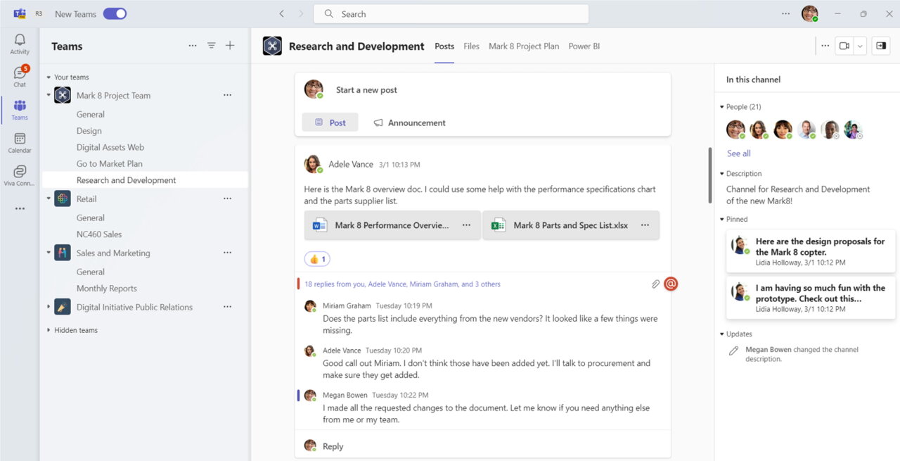 Представлена новая версия Microsoft Teams для Windows на базе WebView2