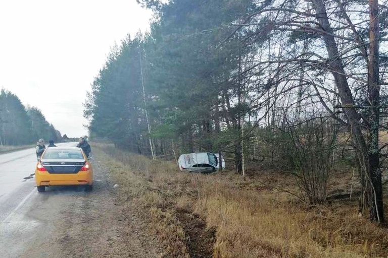 Двое детей пострадали в ДТП с перевернувшейся машиной в Тверской области