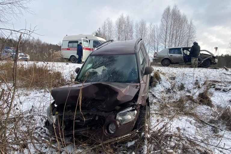 В Тверской области столкнулись две иномарки, пострадала женщина