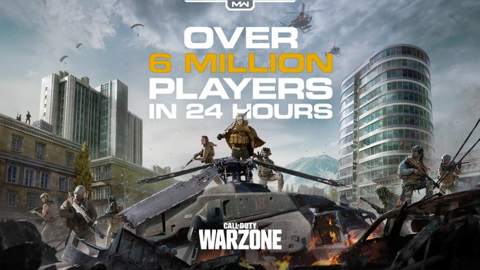 В Call of Duty: Warzone сыграло шесть миллионов человек за первые сутки