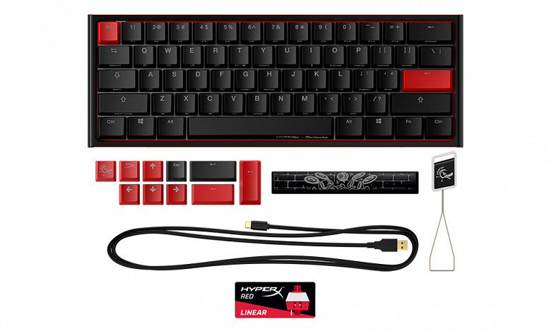 Механическая игровая клавиатура HyperX x Ducky One 2 Mini на 40% меньше обычных