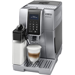 Кофемашина De’Longhi Dinamica ECAM 350.75.S с автоматическим капучинатором и черно-белым экраном