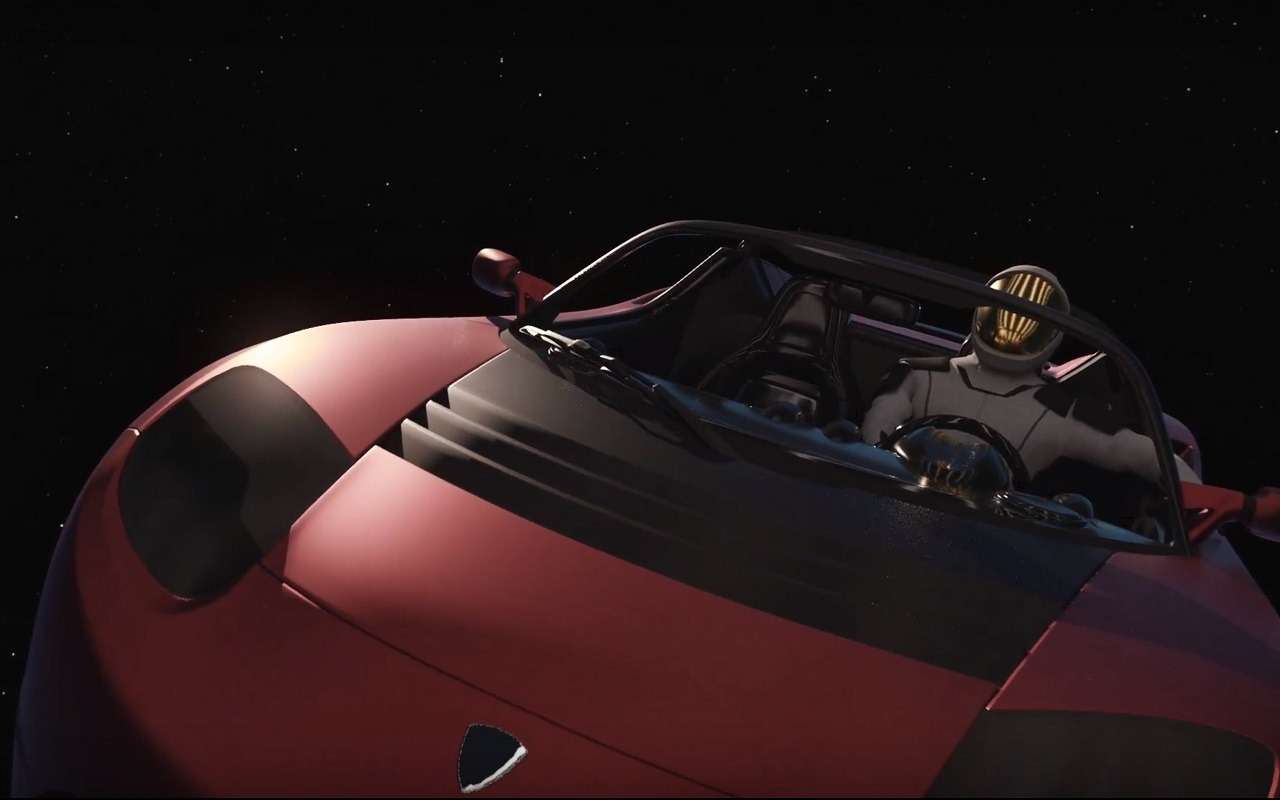 Tesla Roadster возвращается к Земле на 82 тыс. км/ч