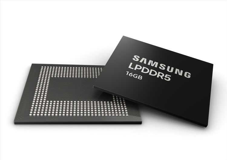 Samsung начала массовый выпуск 16-Гбайт памяти LPDDR5 для смартфонов