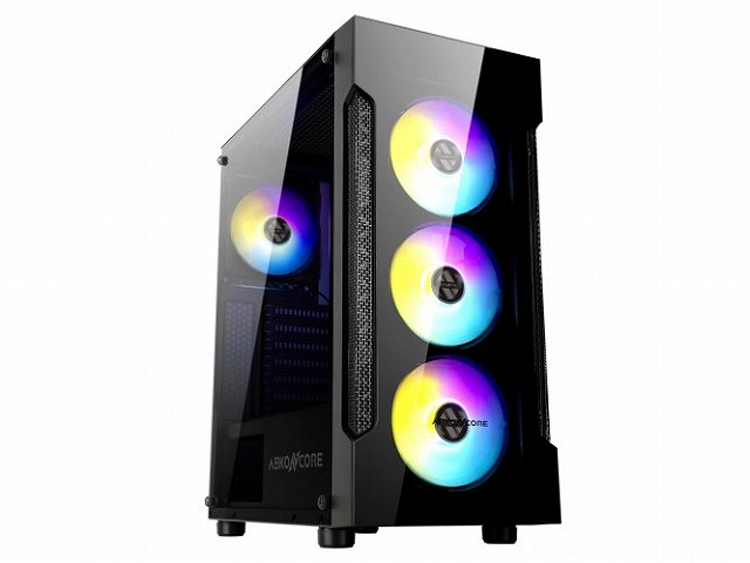 X2 Abkoncore T250: корпус за $50 с четырьмя ARGB-вентиляторами и закалённым стеклом