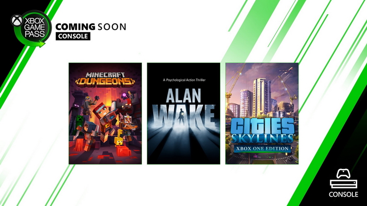 Новое в Xbox Game Pass: Alan Wake, Cities: Skylines, Minecraft Dungeons и Plebby Quest: The Crusades