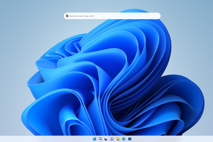 В тестовой сборке Windows 11 появилась возможность добавления поля веб-поиска на рабочий стол